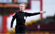 16 March 2019; Referee Paula Brady during the Só Hotels Women's National League match between Shelbourne and Limerick at Tolka Park in Dublin.  Photo by Piaras Ó Mídheach/Sportsfile