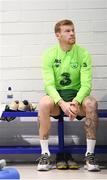 20 March 2019; James McClean relaxes prior to a Republic of Ireland training session at the FAI National Training Centre in Abbotstown, Dublin. Photo by Stephen McCarthy/Sportsfile