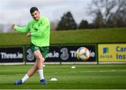20 March 2019; John Egan during a Republic of Ireland training session at the FAI National Training Centre in Abbotstown, Dublin. Photo by Stephen McCarthy/Sportsfile