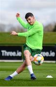 20 March 2019; John Egan during a Republic of Ireland training session at the FAI National Training Centre in Abbotstown, Dublin. Photo by Stephen McCarthy/Sportsfile