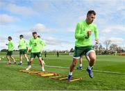 20 March 2019; James Collins during a Republic of Ireland training session at the FAI National Training Centre in Abbotstown, Dublin. Photo by Stephen McCarthy/Sportsfile