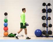 20 March 2019; Josh Cullen makes his way to a Republic of Ireland training session at the FAI National Training Centre in Abbotstown, Dublin. Photo by Stephen McCarthy/Sportsfile