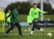 20 March 2019; Matt Doherty and assistant coach Terry Connor during a Republic of Ireland training session at the FAI National Training Centre in Abbotstown, Dublin. Photo by Stephen McCarthy/Sportsfile