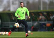 20 March 2019; Shane Duffy during a Republic of Ireland training session at the FAI National Training Centre in Abbotstown, Dublin. Photo by Stephen McCarthy/Sportsfile