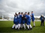 20 March 2019; Carndonagh Community Scool players celebrate following the FAI Schools Dr. Tony O’Neill Senior National Cup Final match between Carndonagh Community School and Midleton CBS at Home Farm FC in Whitehall, Dublin. Photo by David Fitzgerald/Sportsfile