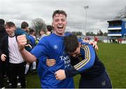 20 March 2019; Jack Doherty of Carndonagh Community Scool celebrates following the FAI Schools Dr. Tony O’Neill Senior National Cup Final match between Carndonagh Community School and Midleton CBS at Home Farm FC in Whitehall, Dublin. Photo by David Fitzgerald/Sportsfile