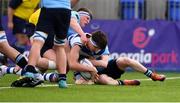 20 March 2019; Liam Molony of Blackrock College scores his side's first try during the Bank of Ireland Leinster Schools Junior Cup Final match between Blackrock College and St Michael’s College at Energia Park in Donnybrook, Dublin. Photo by Piaras Ó Mídheach/Sportsfile
