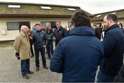 20 March 2019; Trainer John Oxx with Kevin O'Ryan from Racing TV and members of the media during the launch of 2019 Flat Season at John Oxx’s Currabeg Stables in Currabeg, Co Kildare. Photo by Matt Browne/Sportsfile