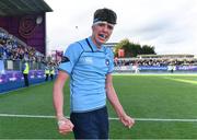 20 March 2019; Michael Sadlier of St Michael's College celebrates after the Bank of Ireland Leinster Schools Junior Cup Final match between Blackrock College and St Michael’s College at Energia Park in Donnybrook, Dublin. Photo by Piaras Ó Mídheach/Sportsfile