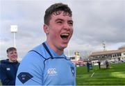 20 March 2019; David Fegan of St Michael's College, who scored the winning try, celebrates after the Bank of Ireland Leinster Schools Junior Cup Final match between Blackrock College and St Michael’s College at Energia Park in Donnybrook, Dublin. Photo by Piaras Ó Mídheach/Sportsfile