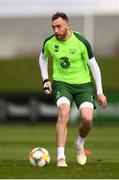 20 March 2019; Richard Keogh during a Republic of Ireland training session at the FAI National Training Centre in Abbotstown, Dublin. Photo by Stephen McCarthy/Sportsfile