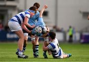 20 March 2019; Josh Brown of St Michael's College is tackled by Gus McCarthy, left, and Cian O'Brien of Blackrock College during the Bank of Ireland Leinster Schools Junior Cup Final match between Blackrock College and St Michael’s College at Energia Park in Donnybrook, Dublin. Photo by Piaras Ó Mídheach/Sportsfile