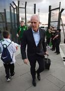 21 March 2019; Republic of Ireland manager Mick McCarthy and his squad arrive at Gibraltar International Airport ahead of the UEFA EURO2020 Qualifier between Republic of Ireland and Gibraltar. Photo by Stephen McCarthy/Sportsfile