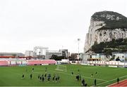 22 March 2019; Gibraltar players during a training session at Victoria Stadium in Gibraltar. Photo by Stephen McCarthy/Sportsfile