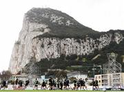 22 March 2019; Gibraltar players warm up during a training session at Victoria Stadium in Gibraltar. Photo by Stephen McCarthy/Sportsfile