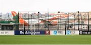 22 March 2019; An easyJet plane takes off from Gibraltar International Airport runway behind the Victoria Stadium prior to a Republic of Ireland training session at Victoria Stadium in Gibraltar. Photo by Stephen McCarthy/Sportsfile