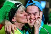 22 March 2019; Team Ireland's Stephen Murphy, a member of the Palmerstown Wildcats Special Olympics Club, from Lucan, Co. Dublin, is welcomed home by his mother Theresa on his return from the 2019 World Summer Games Abu Dhabi at Dublin Airport in Dublin Photo by Ray McManus/Sportsfile