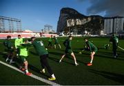 22 March 2019; Republic of Ireland players during a training session at Victoria Stadium in Gibraltar. Photo by Stephen McCarthy/Sportsfile