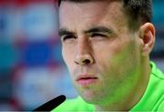 22 March 2019; Seamus Coleman during a Republic of Ireland press conference at Victoria Stadium in Gibraltar. Photo by Seb Daly/Sportsfile