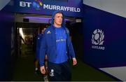 22 March 2019; Dan Leavy of Leinster arrives ahead of the Guinness PRO14 Round 18 match between Edinburgh and Leinster at BT Murrayfield Stadium in Edinburgh, Scotland. Photo by Ramsey Cardy/Sportsfile