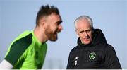 22 March 2019; Republic of Ireland manager Mick McCarthy and Richard Keogh during a training session at Victoria Stadium in Gibraltar. Photo by Stephen McCarthy/Sportsfile