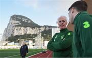 22 March 2019; Republic of Ireland manager Mick McCarthy and Seamus Coleman, right, during a training session at Victoria Stadium in Gibraltar. Photo by Stephen McCarthy/Sportsfile