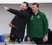 22 March 2019; Republic of Ireland goalkeeping coach Alan Kelly and performance analyst Ger Dunne, left, during a Republic of Ireland training session at Victoria Stadium in Gibraltar. Photo by Stephen McCarthy/Sportsfile