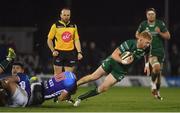 22 March 2019; Darragh Leader of Connacht is tackled by Ian McKinley of Benetton Rugby during the Guinness PRO14 Round 18 match between Connacht and Benetton Rugby at The Sportsground in Galway. Photo by Brendan Moran/Sportsfile