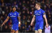 22 March 2019; Dan Leavy, right, and Joe Tomane of Leinster during the Guinness PRO14 Round 18 match between Edinburgh and Leinster at BT Murrayfield Stadium in Edinburgh, Scotland. Photo by Ramsey Cardy/Sportsfile