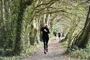 23 March 2019; Tracy Fitzgerald from Roscrea, Co. Tipperary during the parkrun Ireland in partnership with Vhi at Knockanacree Woods in Cloughjordan, Co. Tipperary. Parkrun Ireland in partnership with Vhi, added a new parkrun at Knockanacree Woods on Saturday, 23rd March, with the introduction of the Knockanacree Woods parkrun in Cloughjordan, Co. Tipperary. parkruns take place over a 5km course weekly, are free to enter and are open to all ages and abilities, providing a fun and safe environment to enjoy exercise. To register for a parkrun near you visit www.parkrun.ie.    Photo by Matt Browne/Sportsfile