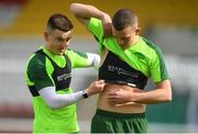23 March 2019; Darragh Leahy, left, and Michael O'Connor during a Republic of Ireland U21 training session at Tallaght Stadium in Dublin. Photo by Eóin Noonan/Sportsfile