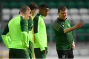 23 March 2019; Republic of Ireland manager Stephen Kenny speaking to players during a Republic of Ireland U21 training session at Tallaght Stadium in Dublin. Photo by Eóin Noonan/Sportsfile