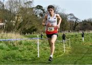 23 March 2019; Christopher Perkins of Park View School, Church Chare, Durham, England, competing in the Junior Boys event during the SIAB Schools Cross Country International at Santry Demense in Santry, Dublin. Photo by Sam Barnes/Sportsfile