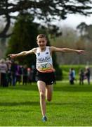 23 March 2019; Lewis Sullivan of Sybil Andrews Academy, Suffolk, England, on his way to winning the Junior Boys event during the SIAB Schools Cross Country International at Santry Demense in Santry, Dublin. Photo by Sam Barnes/Sportsfile