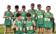 23 March 2019; The Ireland Junior Boys team with their team bronze medals after competining in the Junior Boys event during the SIAB Schools Cross Country International at Santry Demense in Santry, Dublin. Photo by Sam Barnes/Sportsfile