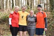 23 March 2019; Members of Ennis parkrun from left Mary Hanly, Ger Donohue, Catherina Murphy and Duncan Geals at the parkrun Ireland in partnership with Vhi at Knockanacree Woods in Cloughjordan, Co. Tipperary. Parkrun Ireland in partnership with Vhi, added a new parkrun at Knockanacree Woods on Saturday, 23rd March, with the introduction of the Knockanacree Woods parkrun in Cloughjordan, Co. Tipperary. parkruns take place over a 5km course weekly, are free to enter and are open to all ages and abilities, providing a fun and safe environment to enjoy exercise. To register for a parkrun near you visit www.parkrun.ie.    Photo by Matt Browne/Sportsfile