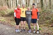 23 March 2019; Members of Ennis parkrun from left Mary Hanly, Ger Donohue, Catherina Murphy and Duncan Geals at the parkrun Ireland in partnership with Vhi at Knockanacree Woods in Cloughjordan, Co. Tipperary. Parkrun Ireland in partnership with Vhi, added a new parkrun at Knockanacree Woods on Saturday, 23rd March, with the introduction of the Knockanacree Woods parkrun in Cloughjordan, Co. Tipperary. parkruns take place over a 5km course weekly, are free to enter and are open to all ages and abilities, providing a fun and safe environment to enjoy exercise. To register for a parkrun near you visit www.parkrun.ie.    Photo by Matt Browne/Sportsfile