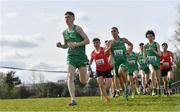 23 March 2019; Eanna O'Bradaigh of Colaiste Eoin, Co.Dublin, Ireland, Scott Fagan of Luttrellstown CC, Co.Dublin, Ireland, and Dean Casey of St. Flannan's College, Co.Galway, Ireland, competing in the Intermediate Boys event during the SIAB Schools Cross Country International at Santry Demense in Santry, Dublin. Photo by Sam Barnes/Sportsfile