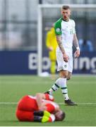 23 March 2019; James McClean of Republic of Ireland reacts after he fouled Lee Casciaro of Gibraltar during the UEFA EURO2020 Qualifier Group D match between Gibraltar and Republic of Ireland at Victoria Stadium in Gibraltar. Photo by Stephen McCarthy/Sportsfile