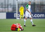 23 March 2019; James McClean of Republic of Ireland reacts after he fouled Lee Casciaro of Gibraltar during the UEFA EURO2020 Qualifier Group D match between Gibraltar and Republic of Ireland at Victoria Stadium in Gibraltar. Photo by Stephen McCarthy/Sportsfile