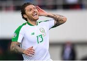 23 March 2019; Jeff Hendrick of Republic of Ireland celebrates after scoring his side's first goal during to the UEFA EURO2020 Qualifier Group D match between Gibraltar and Republic of Ireland at Victoria Stadium in Gibraltar. Photo by Stephen McCarthy/Sportsfile