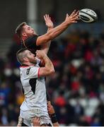 23 March 2019; Ruan Lerm of Isuzu Southern Kings in action against Alan O'Connor of Ulster, during the Guinness PRO14 Round 18 match between Ulster and Isuzu Southern Kings at the Kingspan Stadium in Belfast. Photo by Ramsey Cardy/Sportsfile