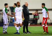 23 March 2019; Republic of Ireland manager Mick McCarthy shakes hands with Jospeh Chipolina of Gibraltar following following the UEFA EURO2020 Qualifier Group D match between Gibraltar and Republic of Ireland at Victoria Stadium in Gibraltar. Photo by Stephen McCarthy/Sportsfile