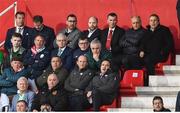 23 March 2019; FAI Chief Executive John Delaney and FAI President Donal Conway watch on during the UEFA EURO2020 Qualifier Group D match between Gibraltar and Republic of Ireland at Victoria Stadium in Gibraltar. Photo by Stephen McCarthy/Sportsfile