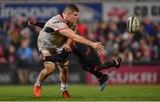 23 March 2019; Nick Timoney of Ulster is tackled by Yaw Penxe of Isuzu Southern Kings during the Guinness PRO14 Round 18 match between Ulster and Isuzu Southern Kings at the Kingspan Stadium in Belfast. Photo by Ramsey Cardy/Sportsfile