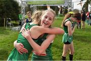 23 March 2019; Sophia Williams of Enniskillen Royal Grammer School, Co.Fermanagh, Ireland, left, and Emmy Thornton of Strathearn School, Co.Antrim, Ireland, after competing in the Junior Girls Event during the SIAB Schools Cross Country International at Santry Demense in Santry, Dublin. Photo by Sam Barnes/Sportsfile