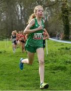 23 March 2019; Catherine Martin of Down High School, Co.Down, Ireland, competing in the Junior Girls event during the SIAB Schools Cross Country International at Santry Demense in Santry, Dublin. Photo by Sam Barnes/Sportsfile