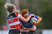 23 March 2019; Paula Harte of Edenderry RFC is tackled by Hannah Rose Buckley, left, and Marelyn Christen Kallas of Wicklow RFC during the Bank of Ireland Leinster Rugby Women’s Division 2 Cup Final match between Wicklow RFC and Edenderry RFC at Naas RFC in Naas, Kildare. Photo by Piaras Ó Mídheach/Sportsfile