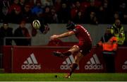 23 March 2019; Tyler Bleyendaal of Munster kicks a conversion during the Guinness PRO14 Round 18 match between Munster and Zebre at Thomond Park in Limerick. Photo by Diarmuid Greene/Sportsfile