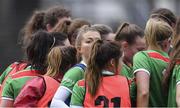 24 March 2019; Sarah Rowe of Mayo in the team huddle before the Lidl Ladies NFL Round 6 match between Mayo and Cork at Elverys MacHale Park in Castlebar, Mayo. Photo by Piaras Ó Mídheach/Sportsfile